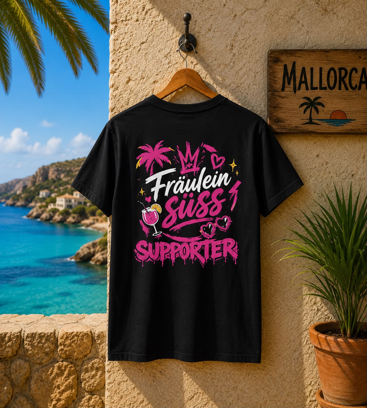 Fräulein Süss Ballern Oversized T-Shirt Schwarz 240g/m²
