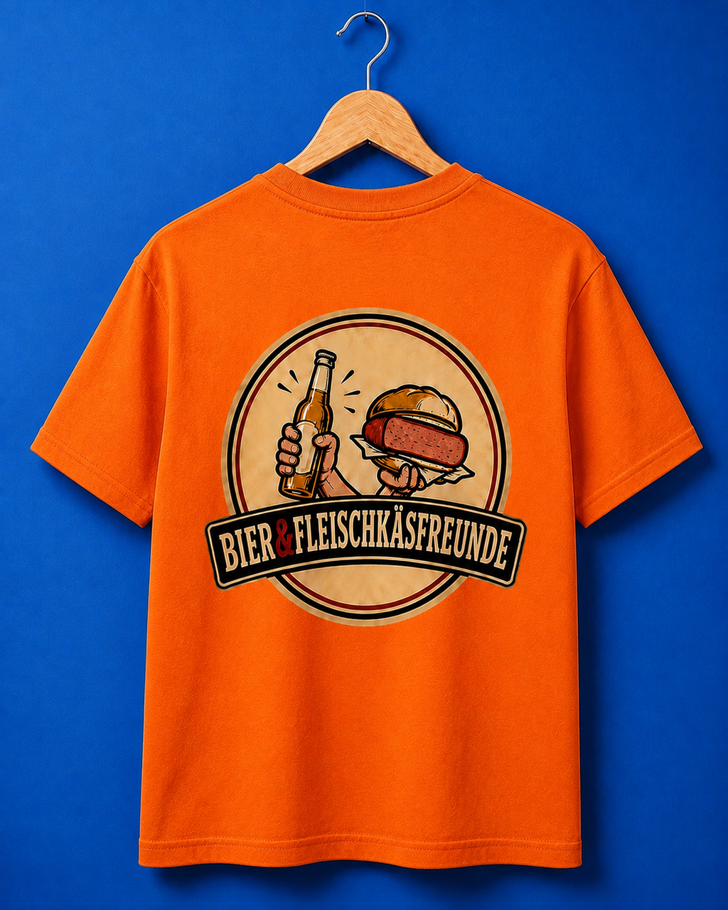 Bier&Fleischkäsfreunde T-Shirt Orange 180g/m²