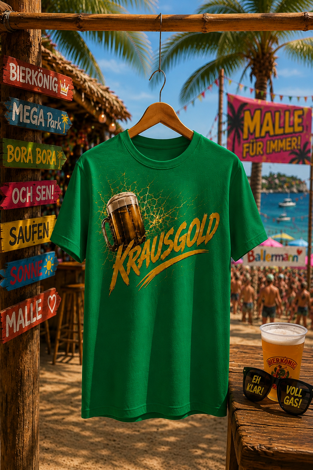 KRAUSGOLD T-Shirt Grün 150g/m²