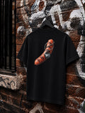 WO Bratwurst Oversized T-Shirt – Schwarz 240g/m²
