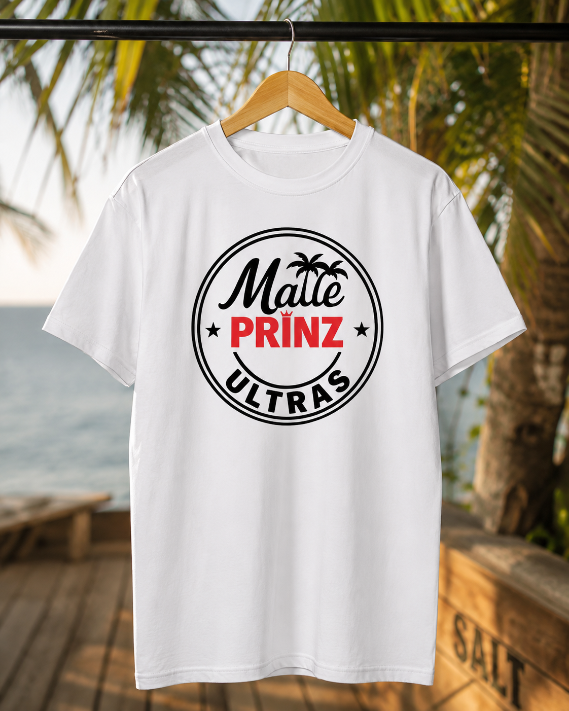 Malle Prinz Ultras T-Shirt Weiß 150g/m²