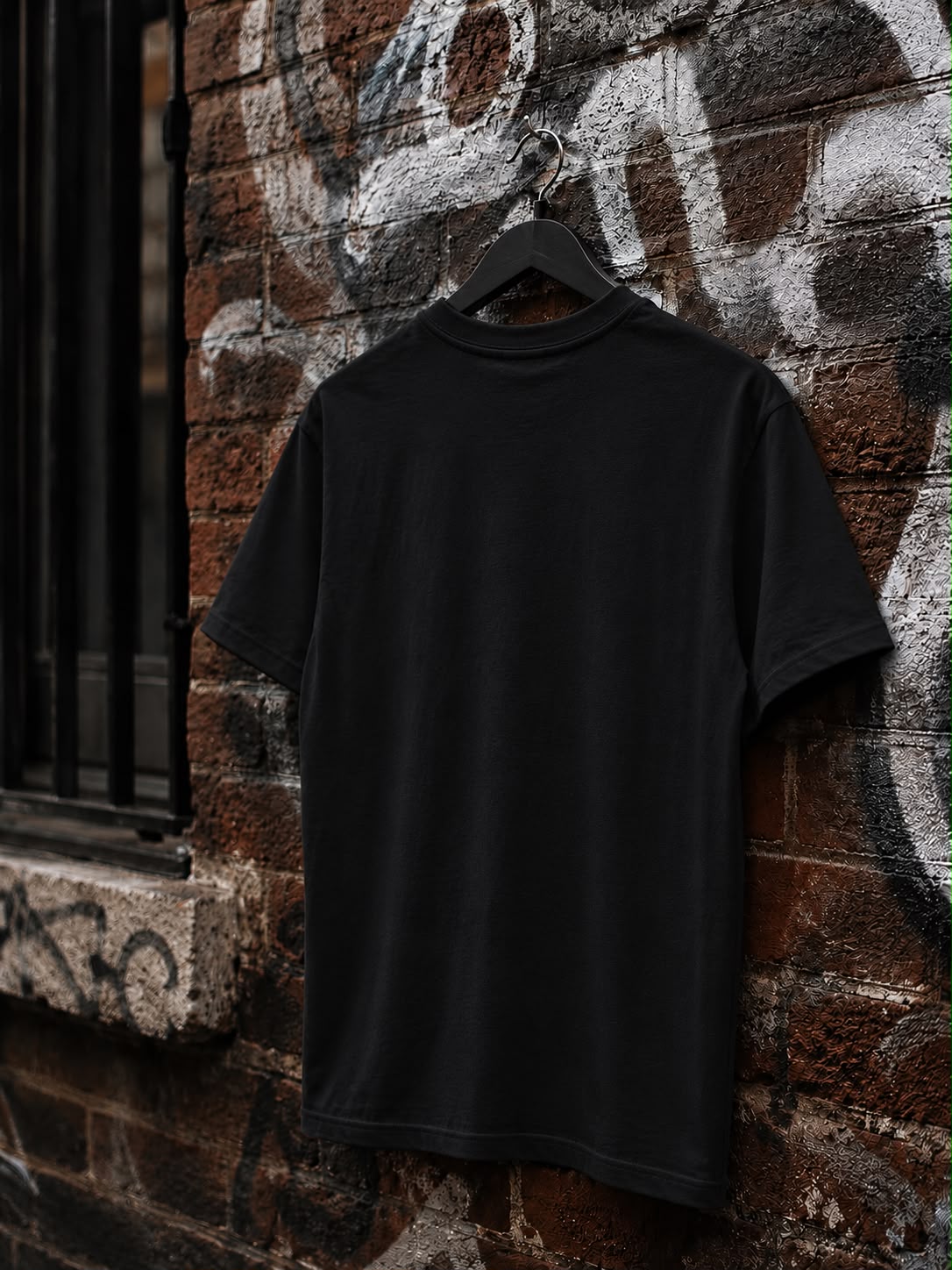 WO Camouflage Oversized T-Shirt Schwarz 240g/m²