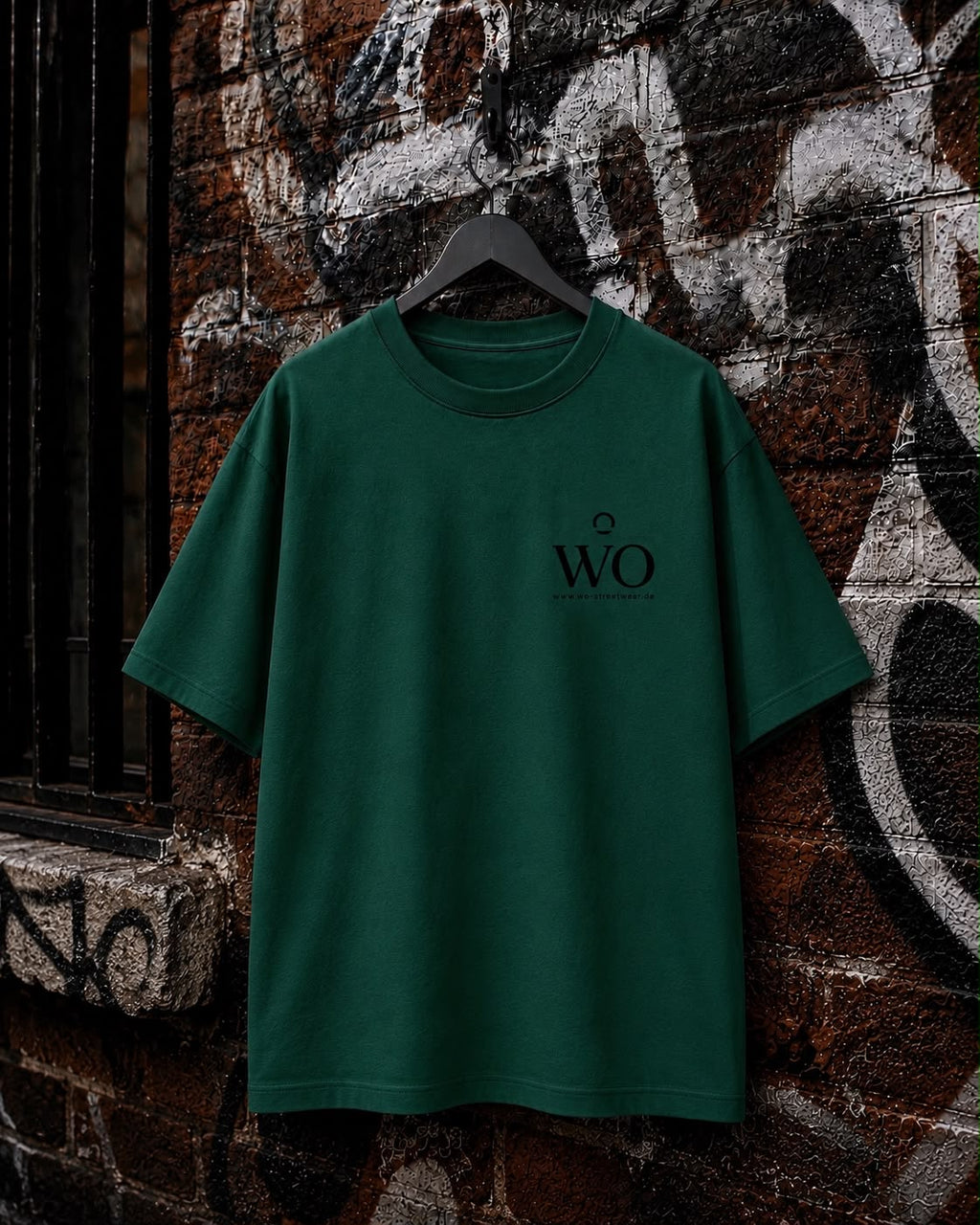 WO Maultasche Fighter Oversized T-Shirt – Grün 240g/m²