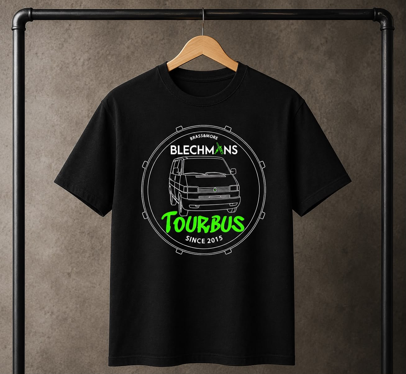 BLECHMÄNS TOURBUS T-Shirt Schwarz 150g/m²