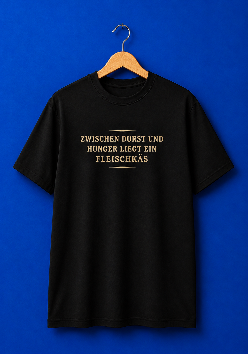Fleischkäs T-Shirt Schwarz 180g/m²