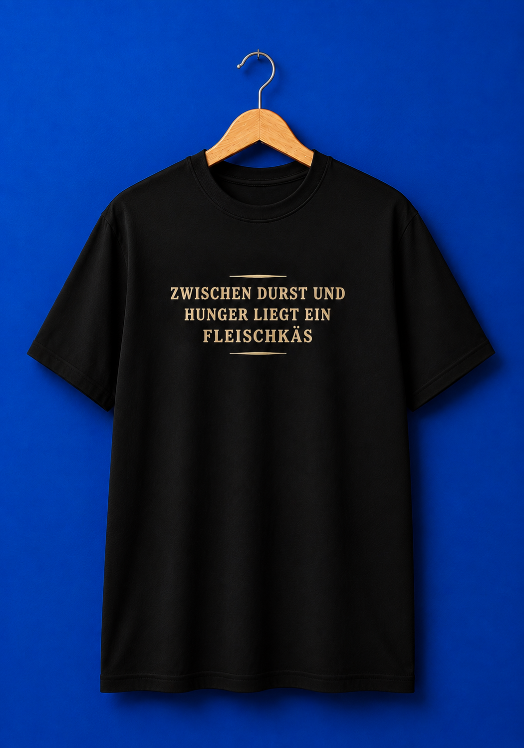 Fleischkäs T-Shirt Schwarz 180g/m²
