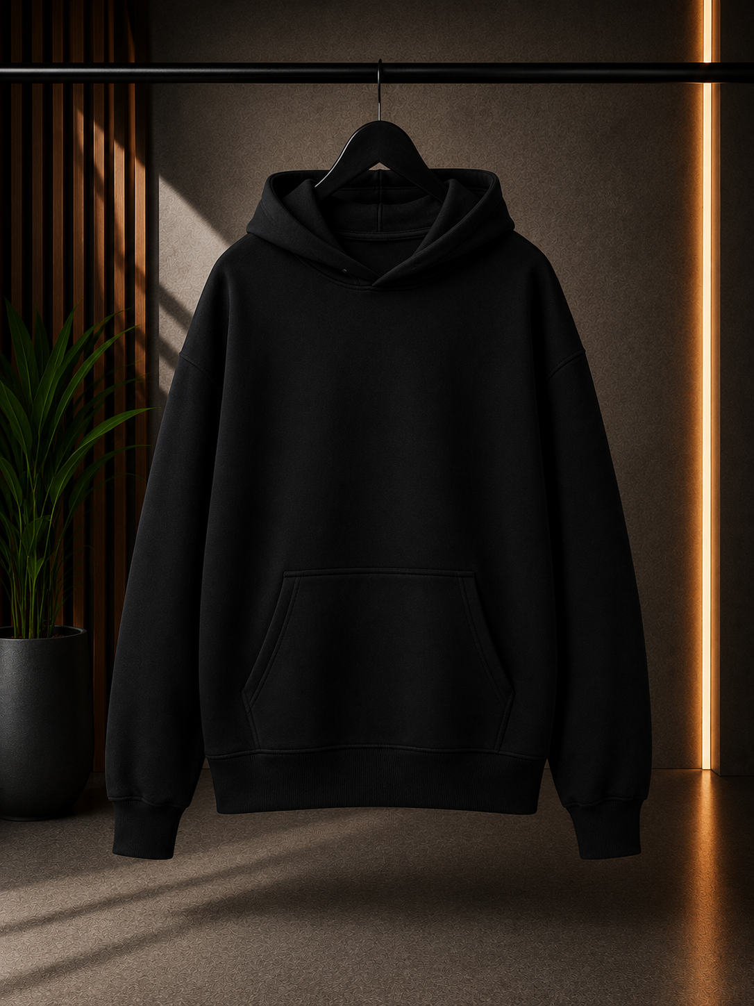 Samtgemeinde Fintel Fluffy Oversized Hoodie Schwarz 330g/m²