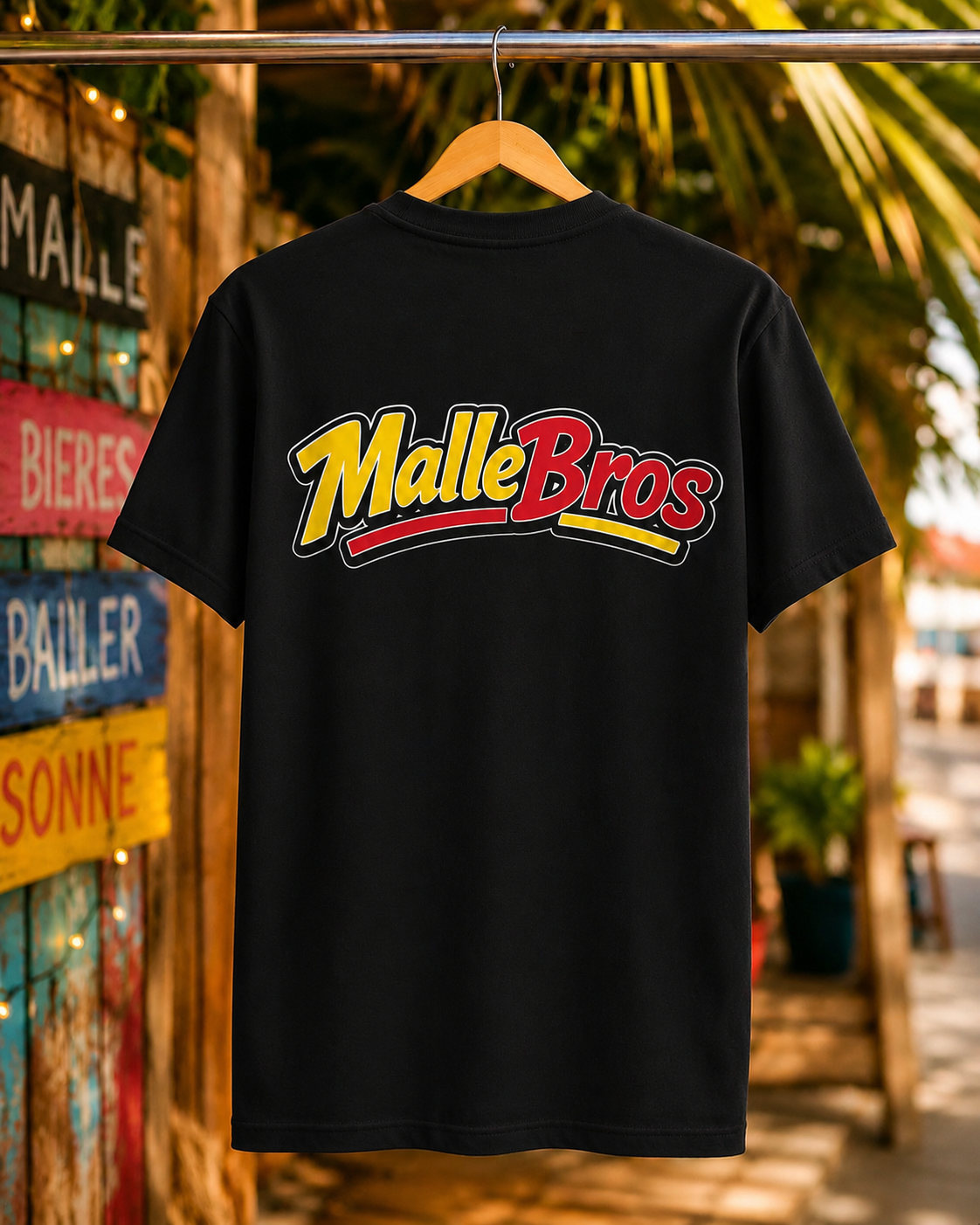 MALLEBROS Oversized T-Shirt Schwarz 240g/m²