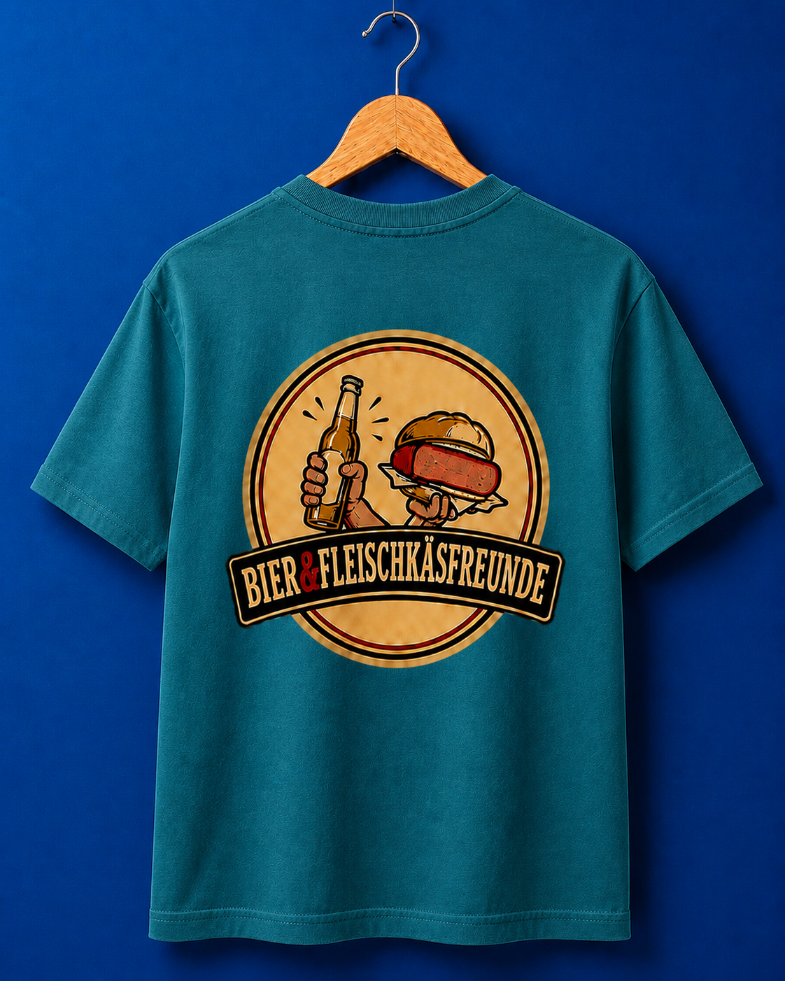Bier&Fleischkäsfreunde T-Shirt Petrol 180g/m²