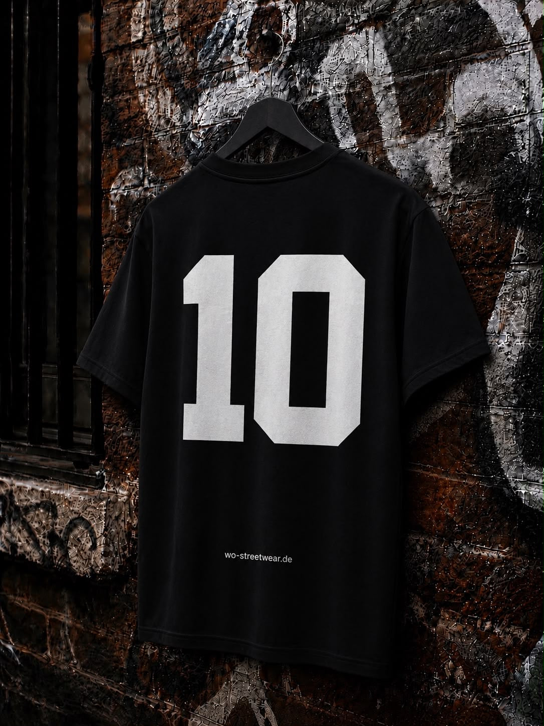 WO Nr. 10 Oversized T-Shirt Schwarz 240g/m²