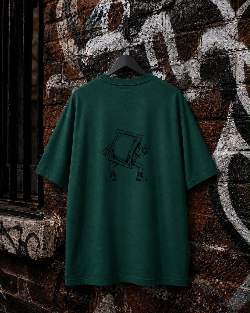 WO Maultasche Fighter Oversized T-Shirt – Grün 240g/m²