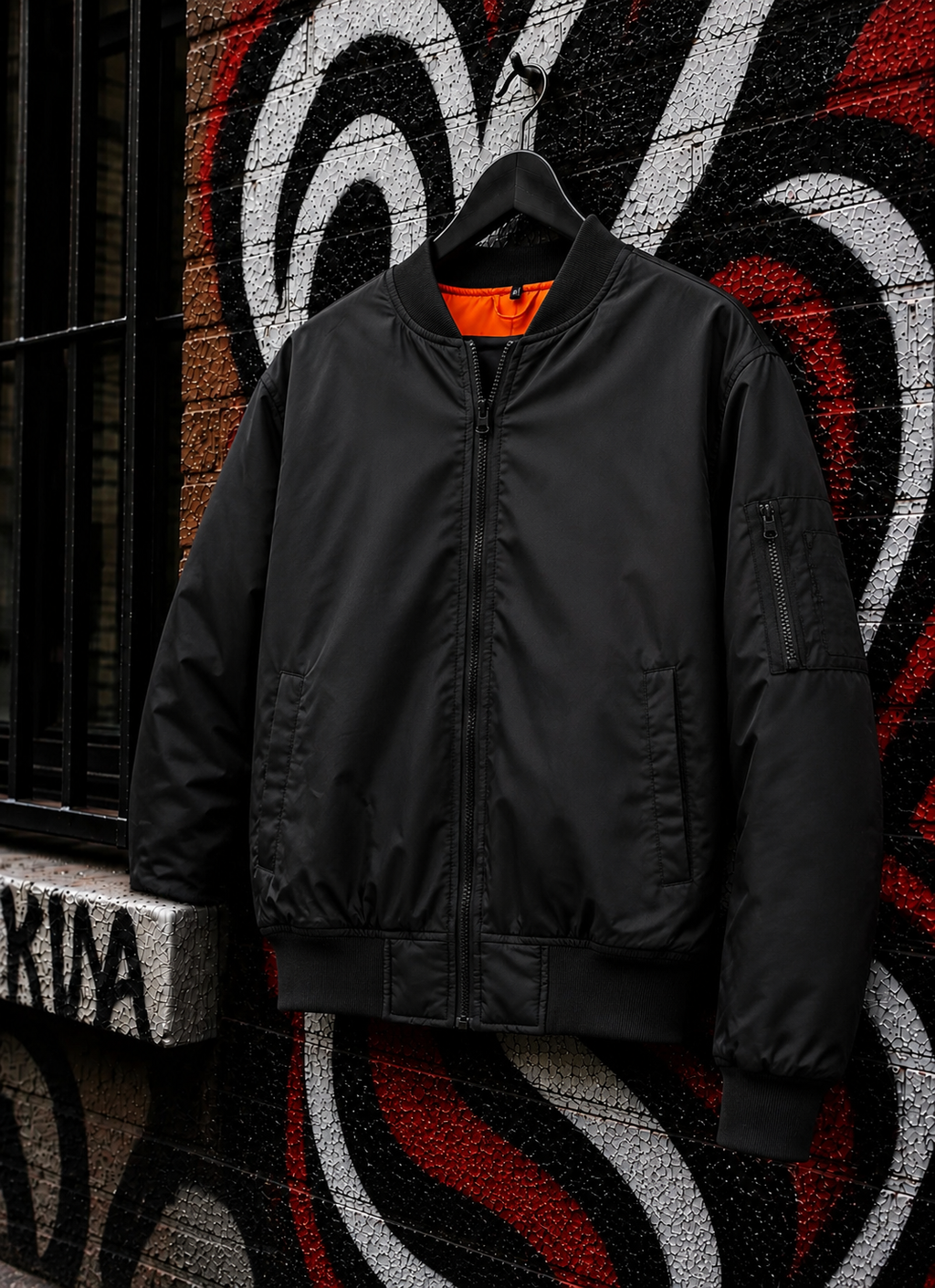 WO BOMBER JACKE Schwarz 112g/m²
