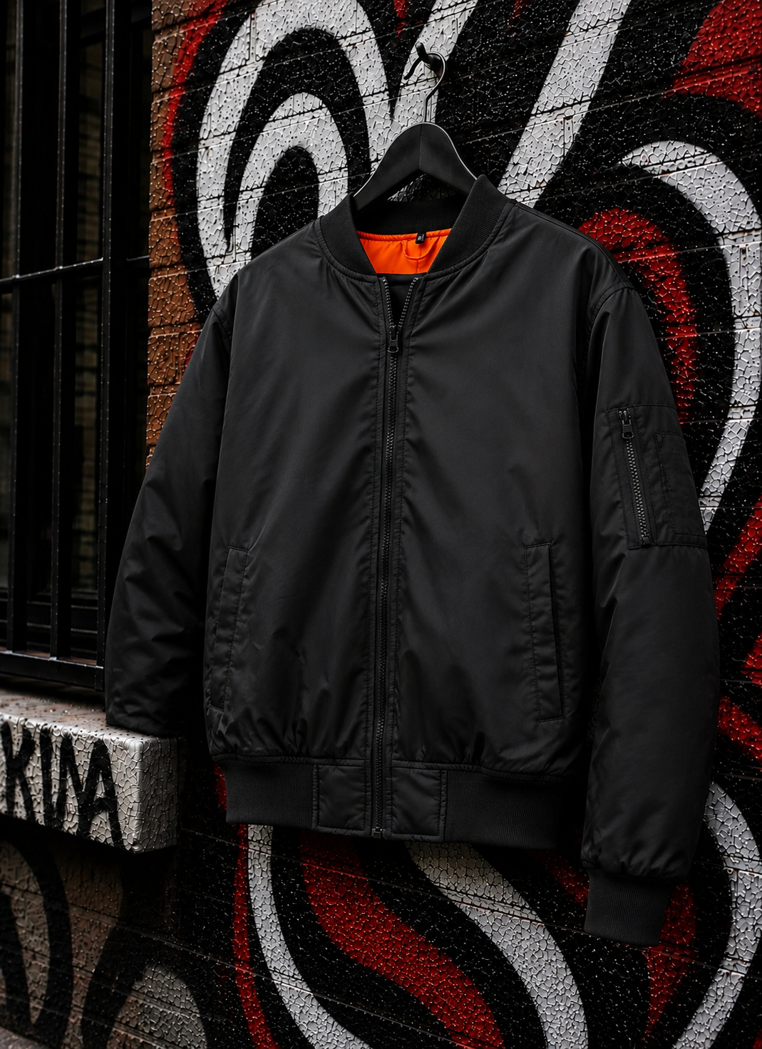 WO BOMBER JACKE Schwarz 112g/m²