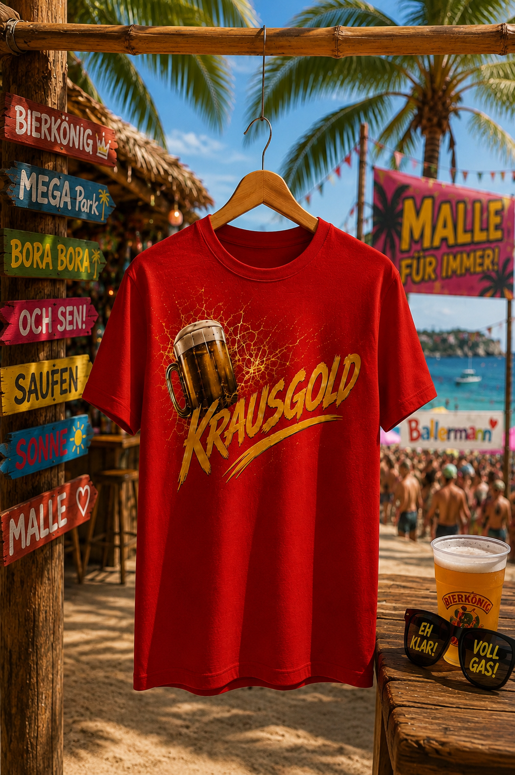 KRAUSGOLD T-Shirt Rot 150g/m²