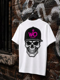 WO Skull Cap Oversized T-Shirt Weiß 240g/m²