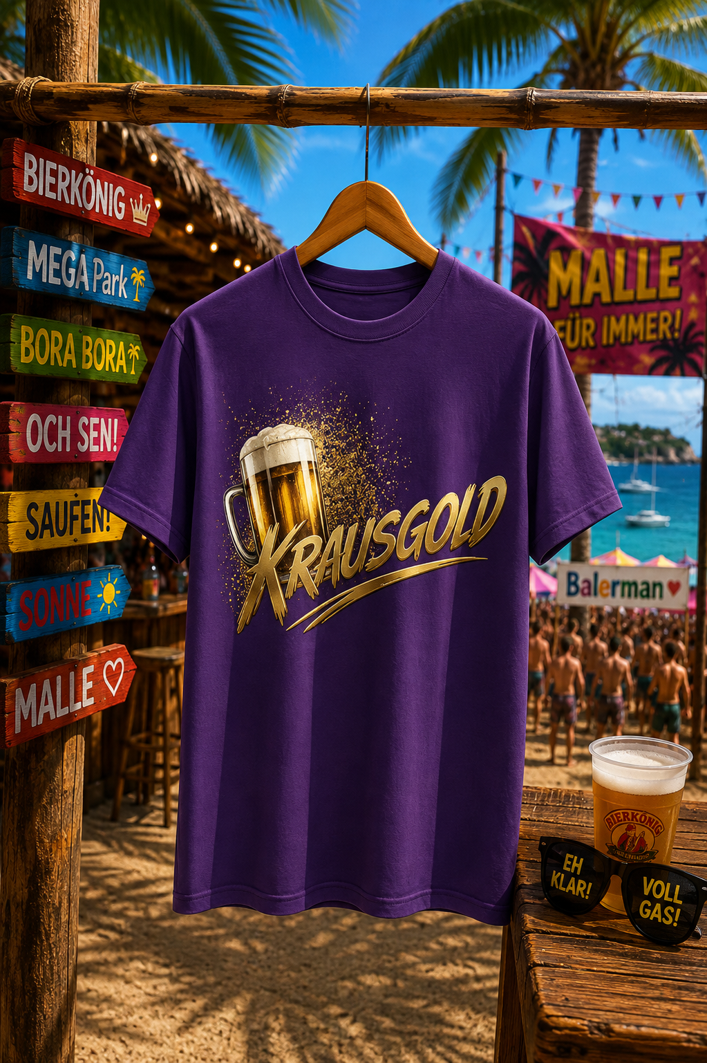 KRAUSGOLD T-Shirt Lila 150g/m²