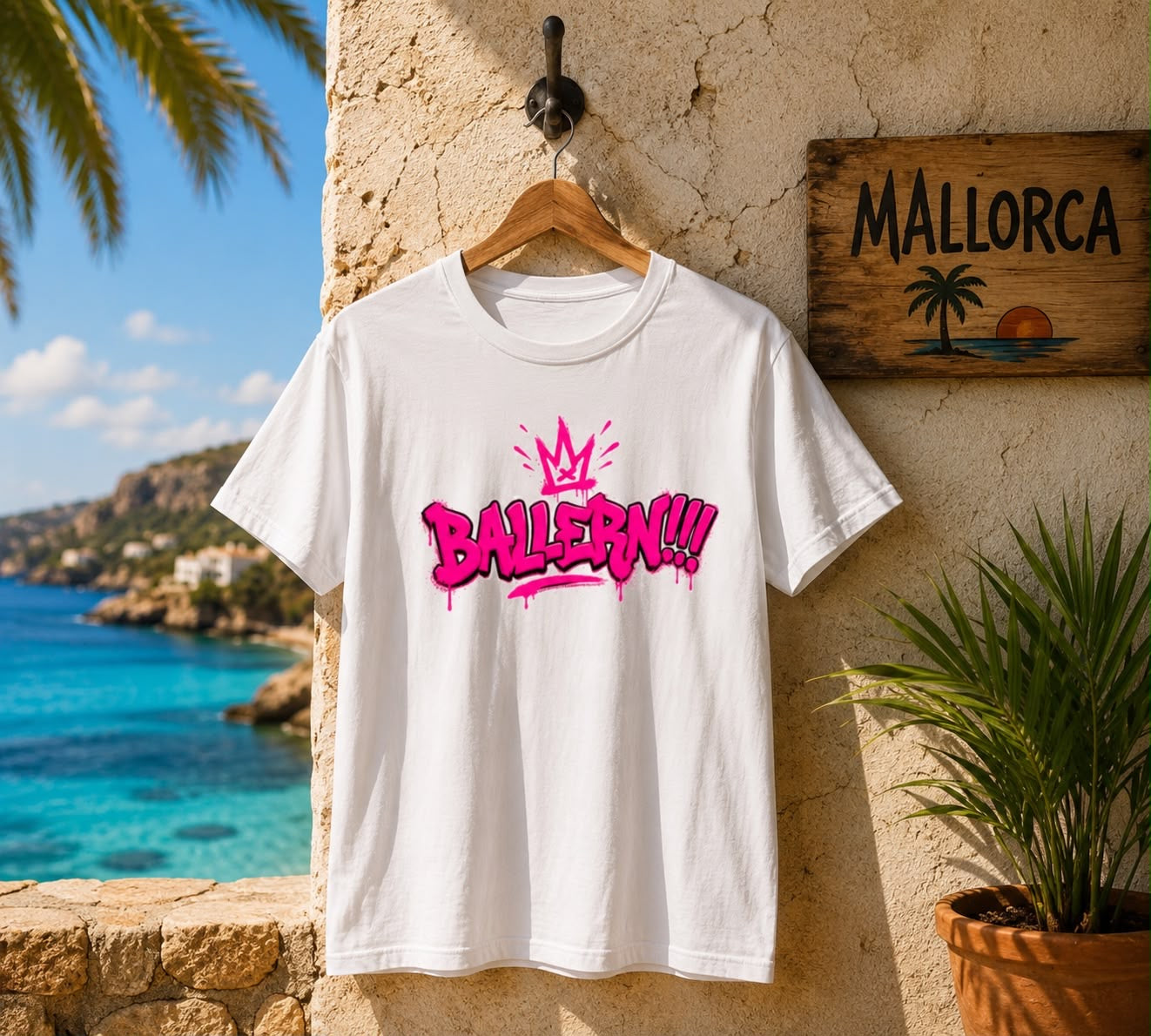 Fräulein Süss Ballern Oversized T-Shirt Weiẞ 240g/m²