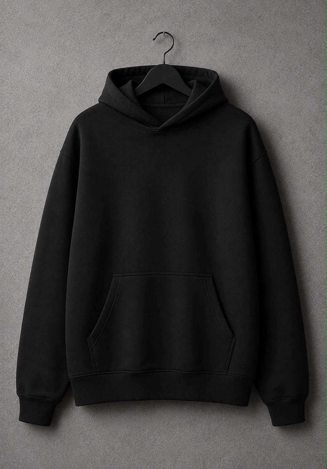 WO Camping Fluffy Oversized Hoodie Schwarz 330g/m²