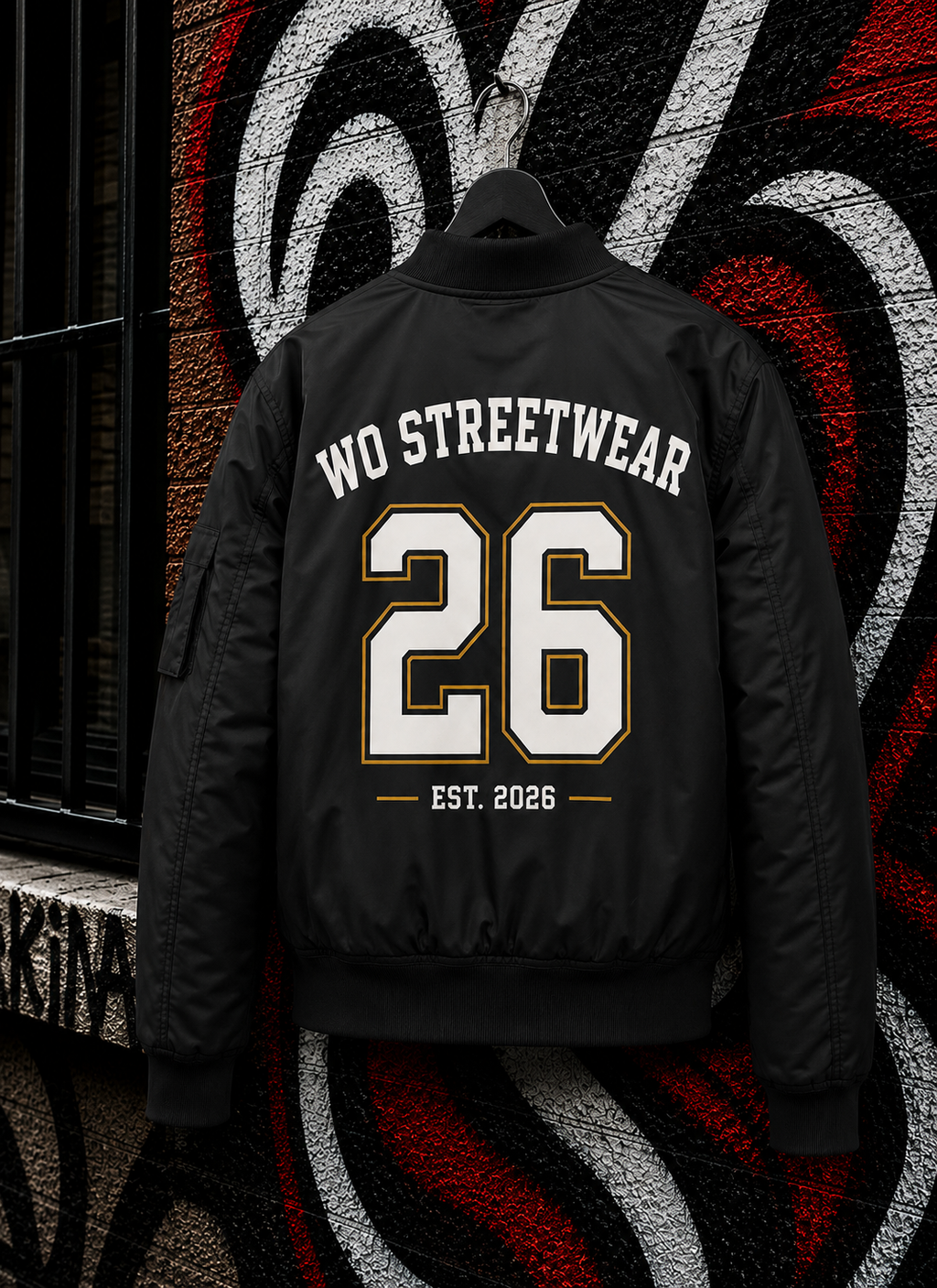 WO BOMBER JACKE Schwarz 112g/m²