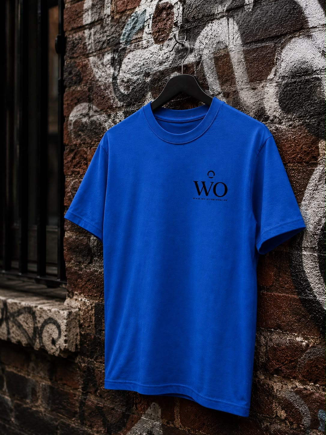 WO Banane & Apfel Oversized T-Shirt Blau 240g/m²