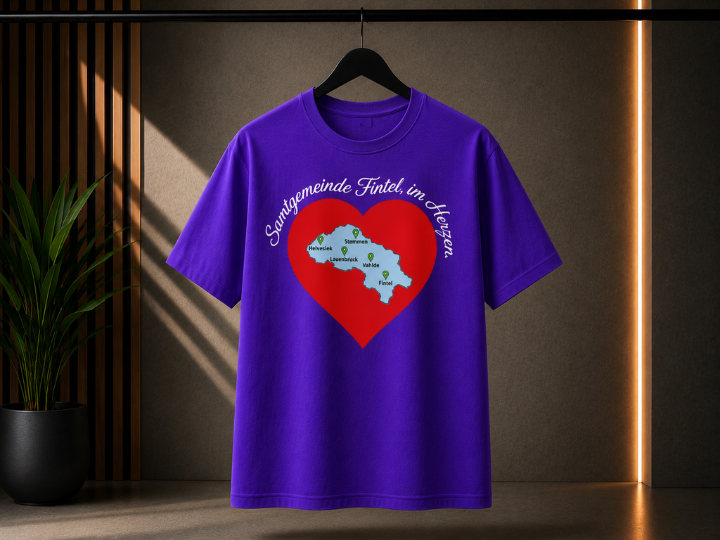 Samtgemeinde Fintel Oversize T-Shirt Lila 240g/m² Vahlde