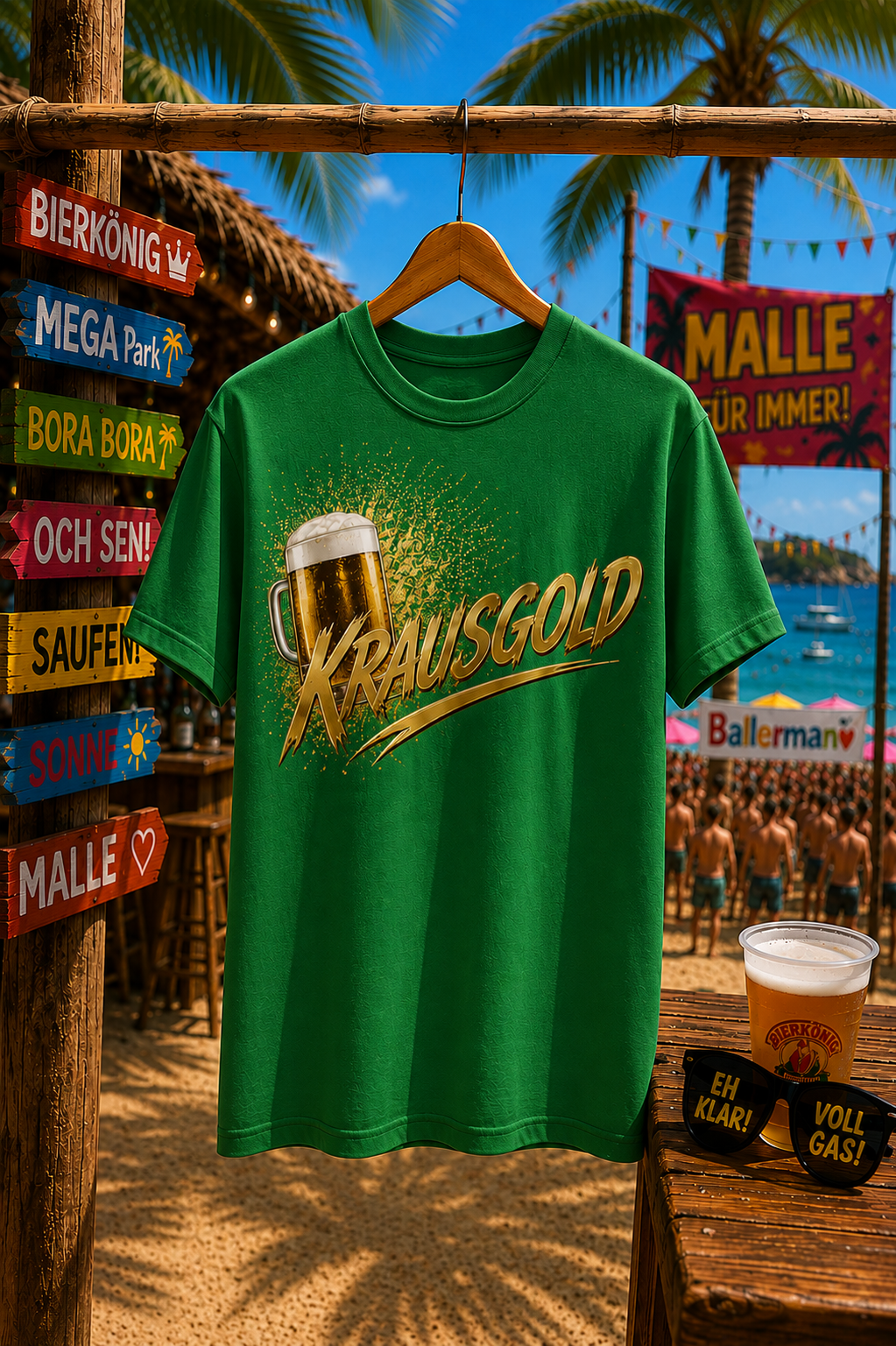 KRAUSGOLD T-Shirt Grün 150g/m²