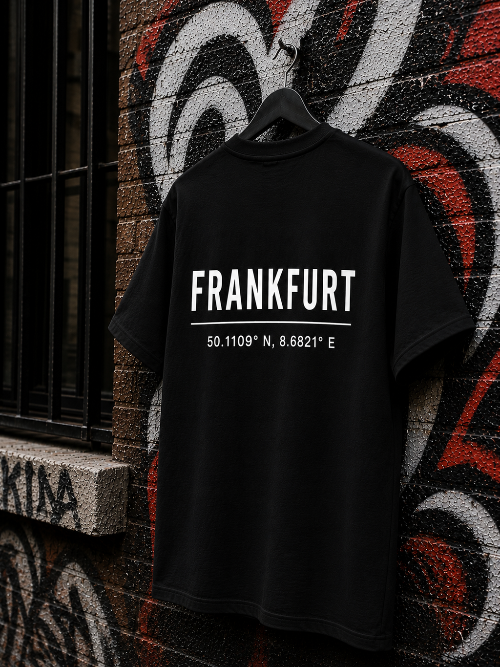 FRANKFURT T-Shirt — Schwarz 150g/m²