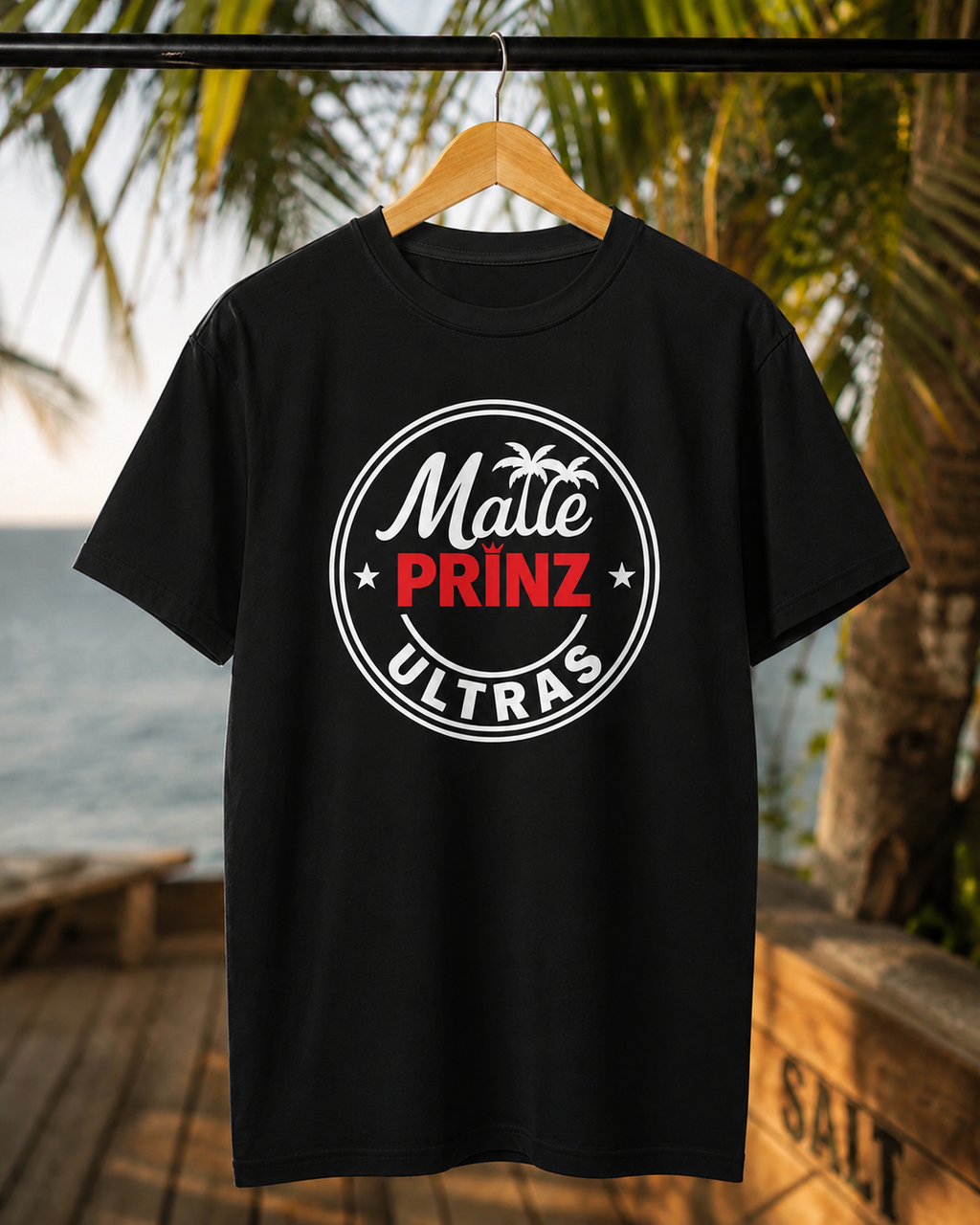 Malle Prinz Ultras T-Shirt Schwarz 150g/m²