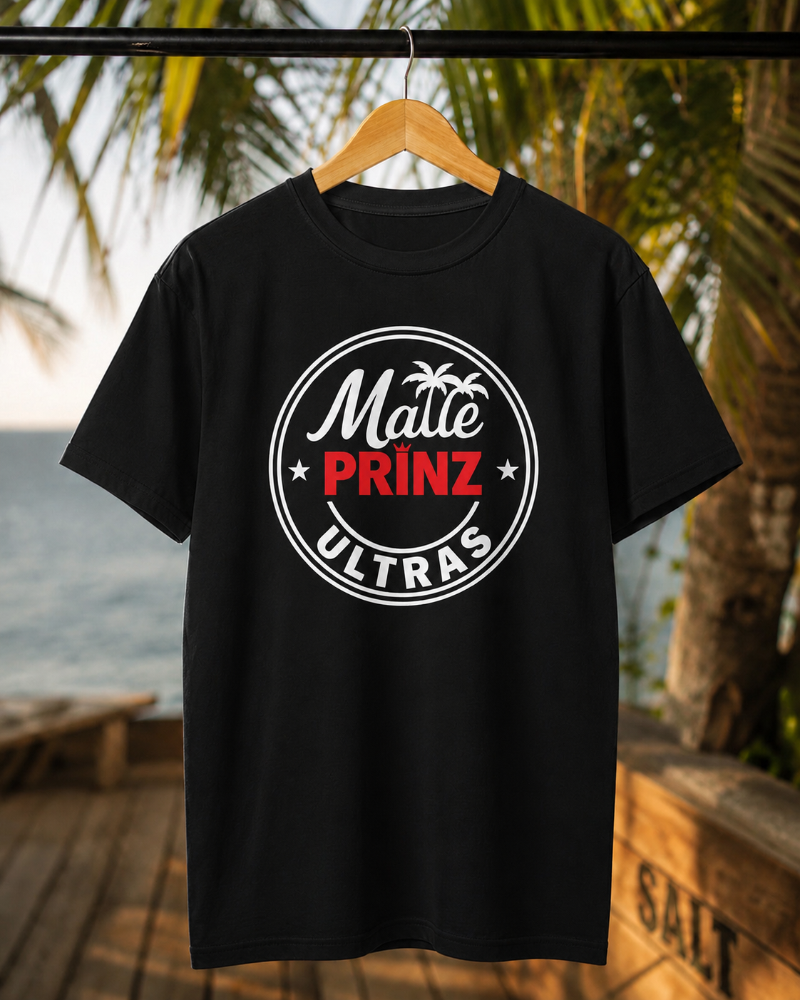 Malle Prinz Ultras T-Shirt Schwarz 150g/m²
