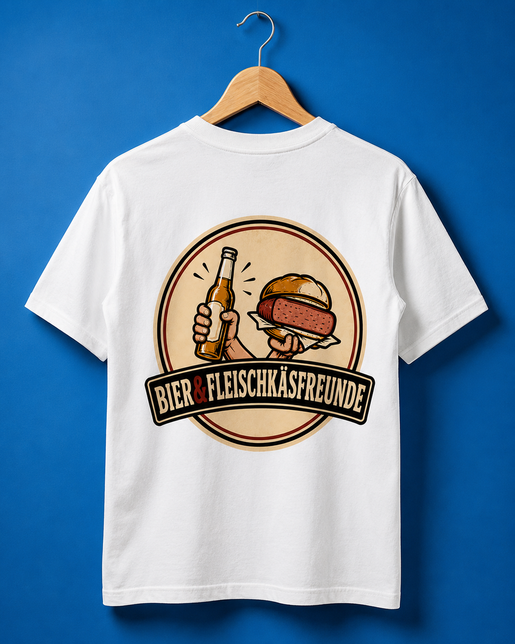 Bier&Fleischkäsfreunde T-Shirt Weiß 180g/m²