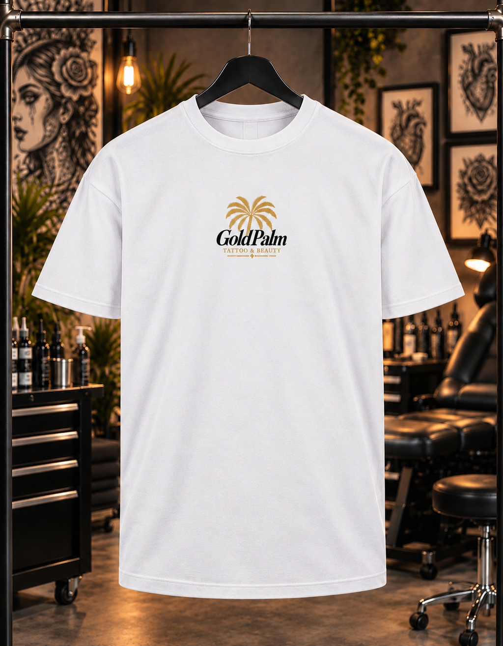 Freeezy Gold Palm T-Shirt Weiss 190g/m²