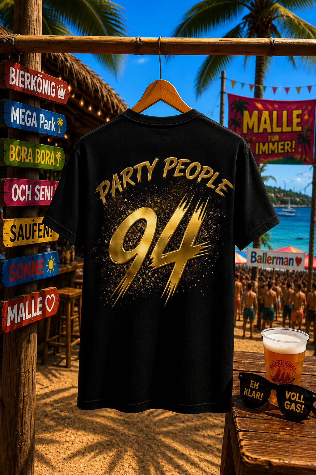 KRAUSGOLD T-Shirt Schwarz 150g/m²