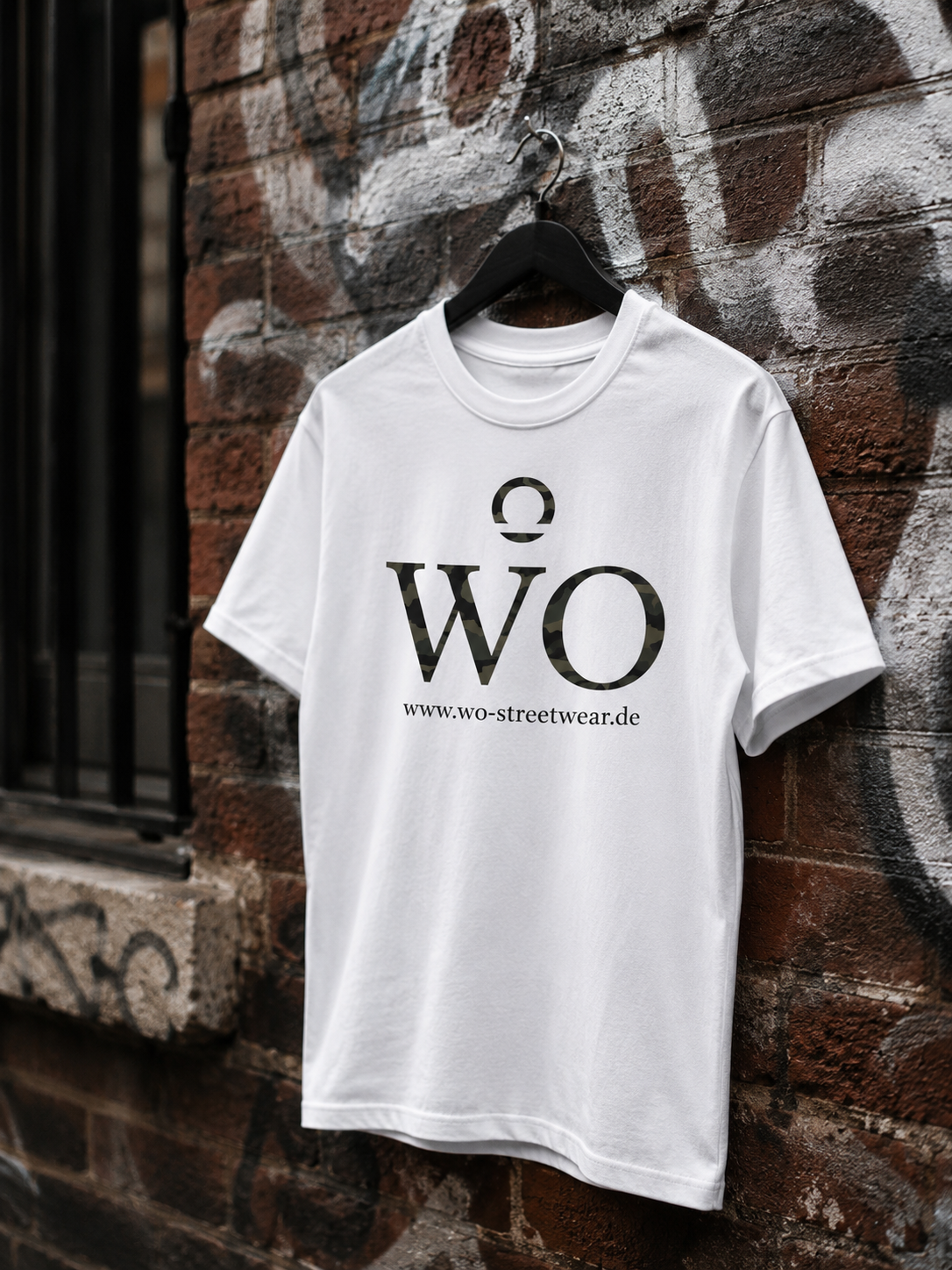 WO Camouflage Oversized T-Shirt Weiß 240g/m²