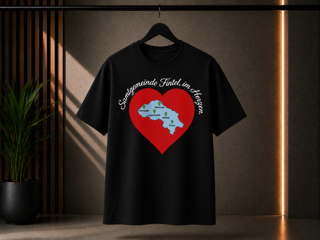 Samtgemeinde Fintel Oversize T-Shirt Schwarz 240g/m² Lauenbrück