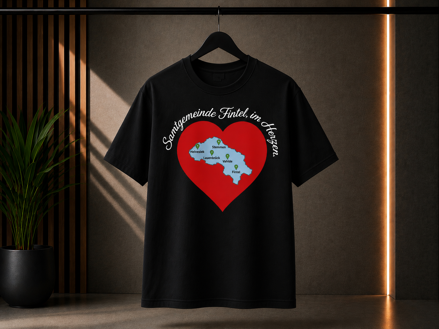 Samtgemeinde Fintel Oversize T-Shirt Schwarz 240g/m² Fintel