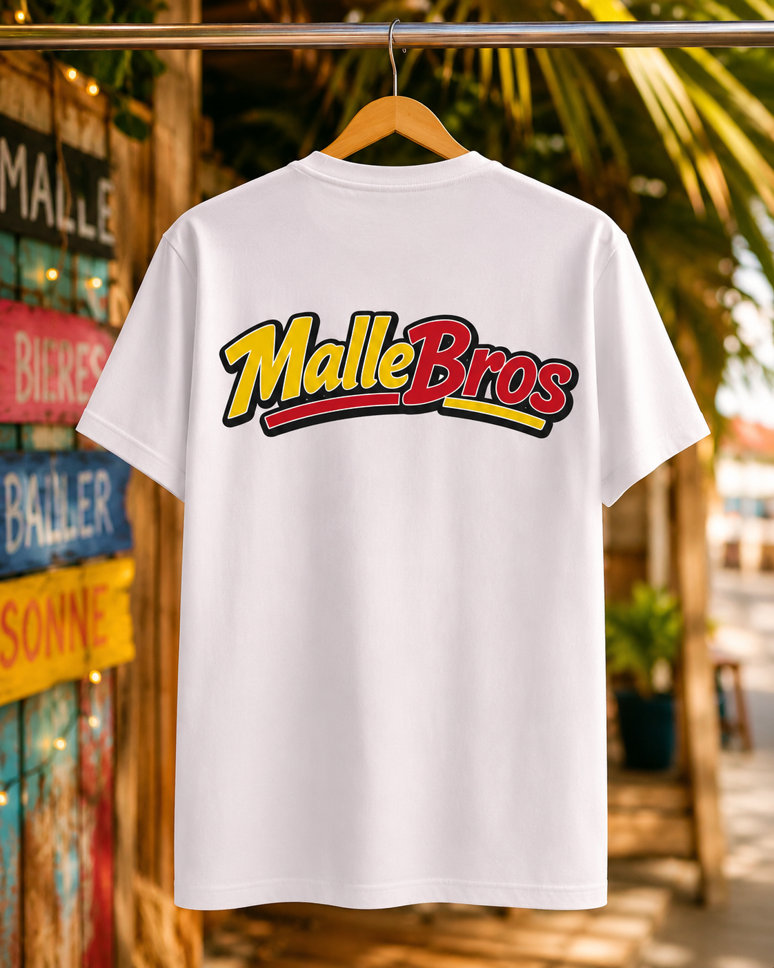 MALLEBROS Oversized T-Shirt Weiß 240g/m²