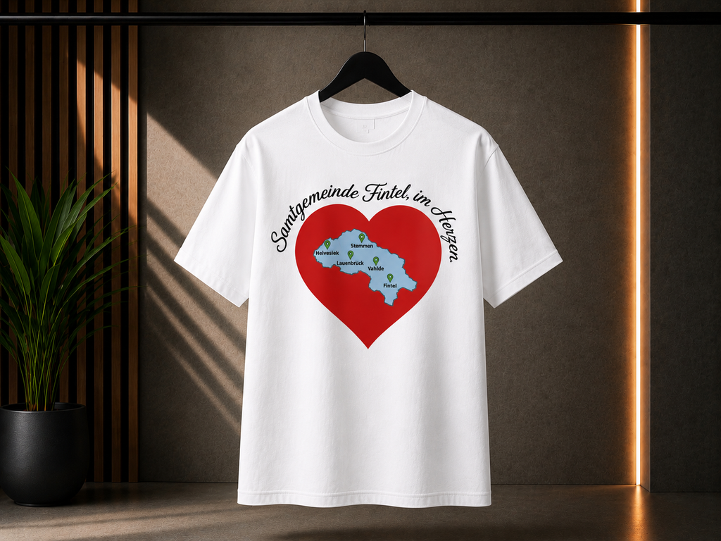 Samtgemeinde Fintel Oversize T-Shirt Weiß 240g/m² Lauenbrück