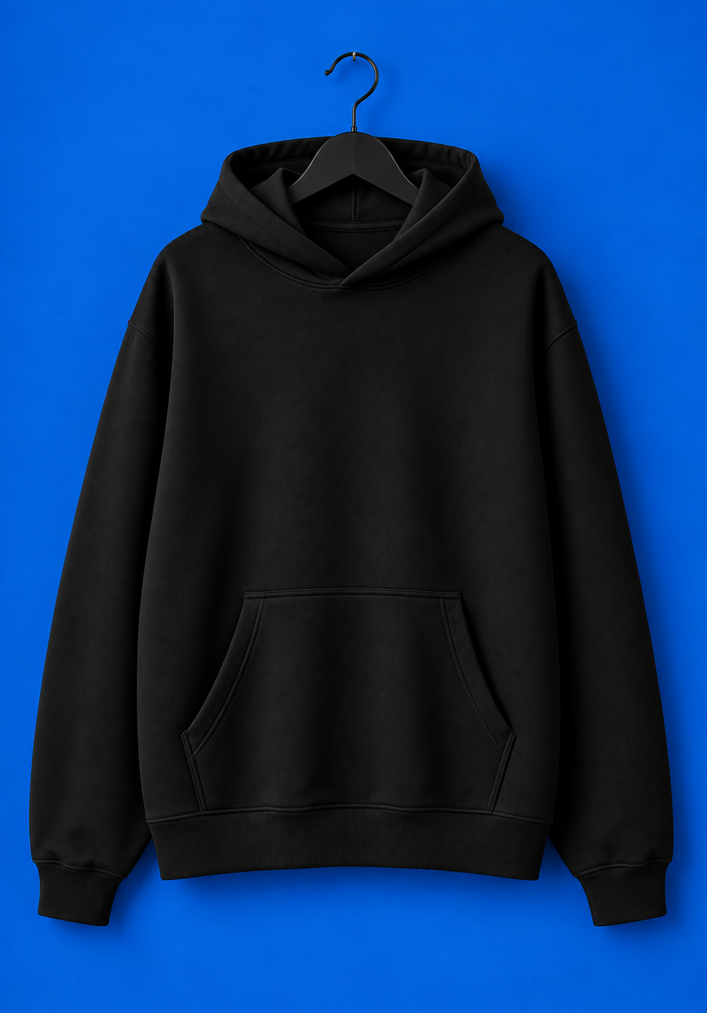 Bier&Fleischkäsfreunde Fluffy Oversized Hoodie Schwarz 330g/m²