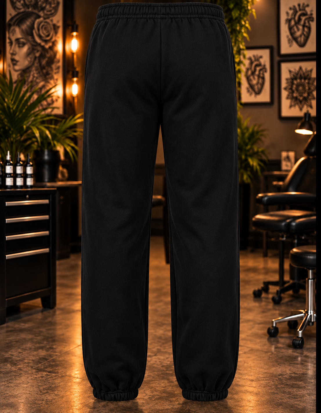 Freeezy Gold Palm Fluffy Jogginghose Schwarz