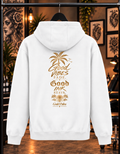 Freeezy Gold Palm Fluffy Hoodie Oversize Weiß 330g/m²