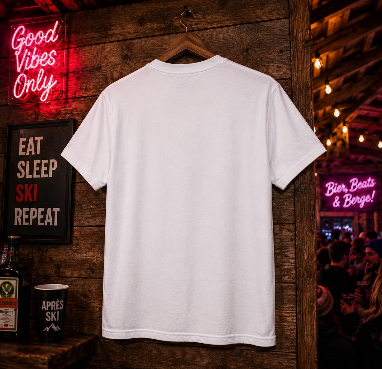DJ BENE Party Modus Oversized T-Shirt Weiß 240g/m²