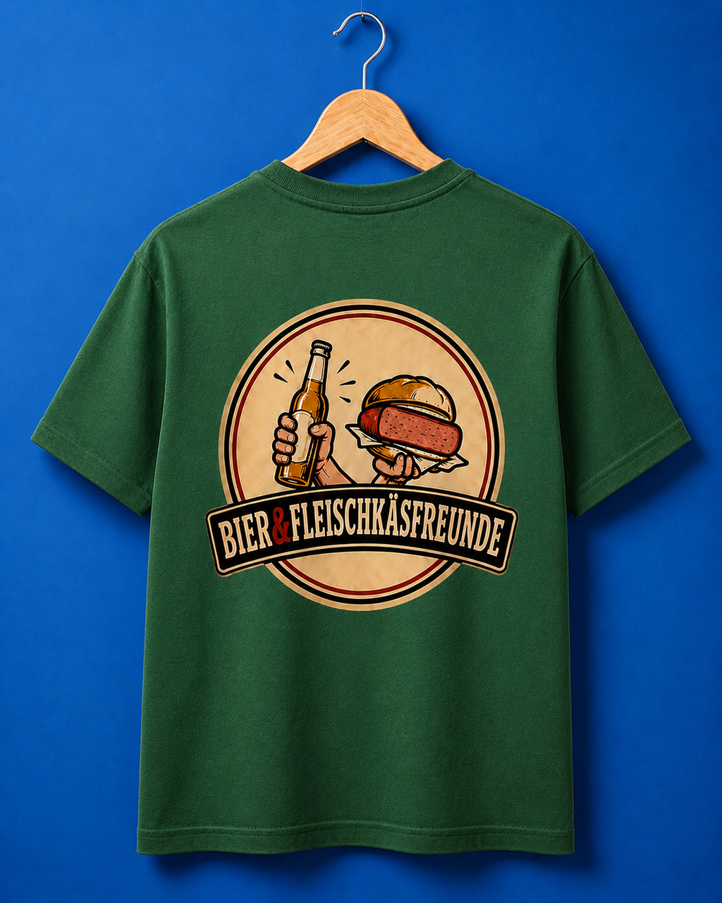 Bier&Fleischkäsfreunde T-Shirt Grün 180g/m²