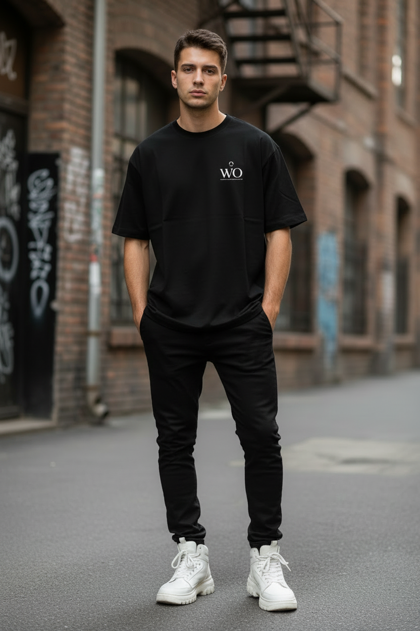 Schwarzes T-Shirt Vorderseite