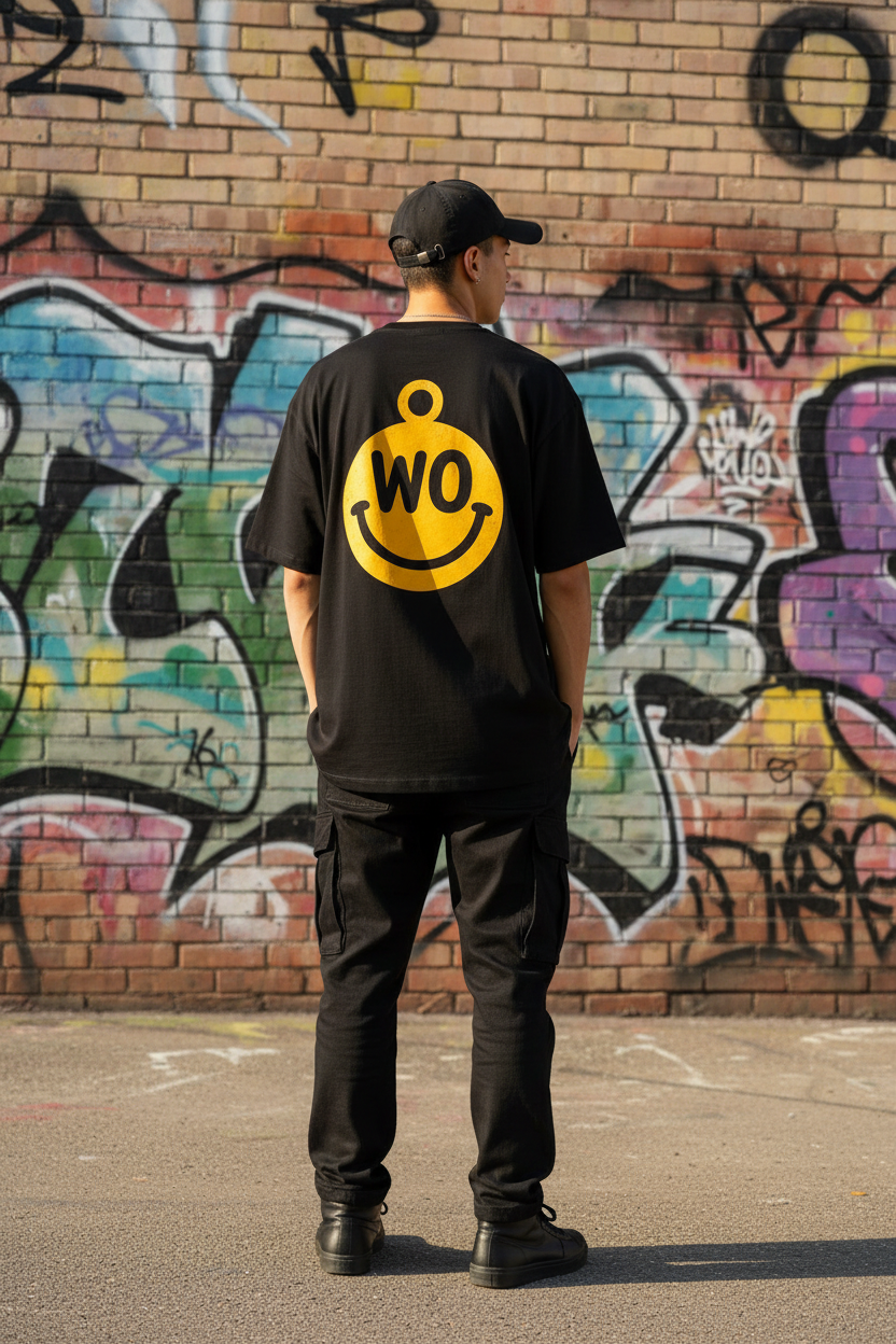 WO Smiley – Mann Rücken
