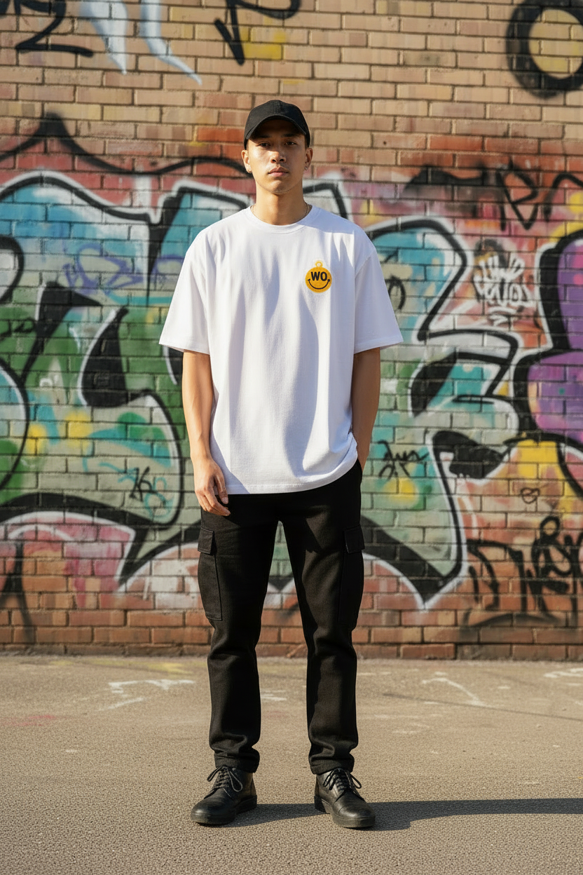 WO Smiley Weiß – Front