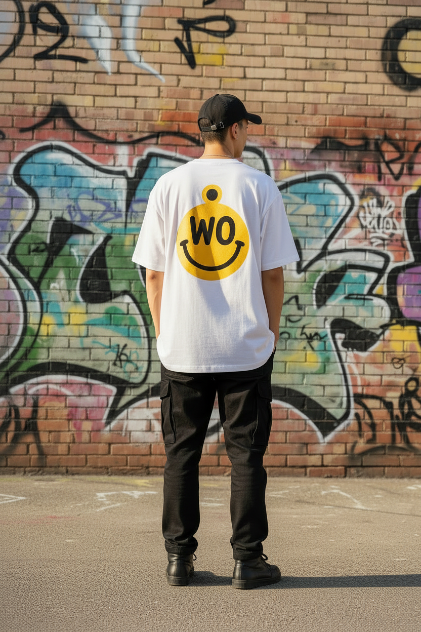 WO Smiley Weiß – Rücken